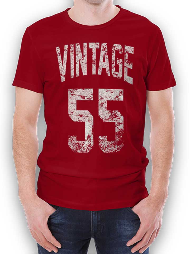 Vintage 1955 Camiseta burdeos L