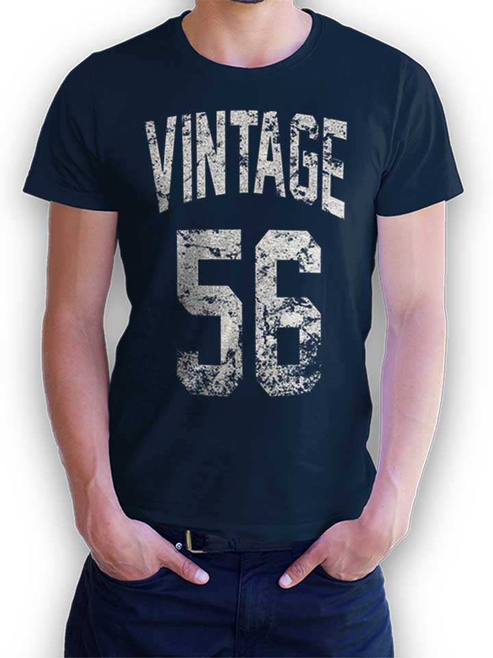 vintage-1956-t-shirt dunkelblau 1