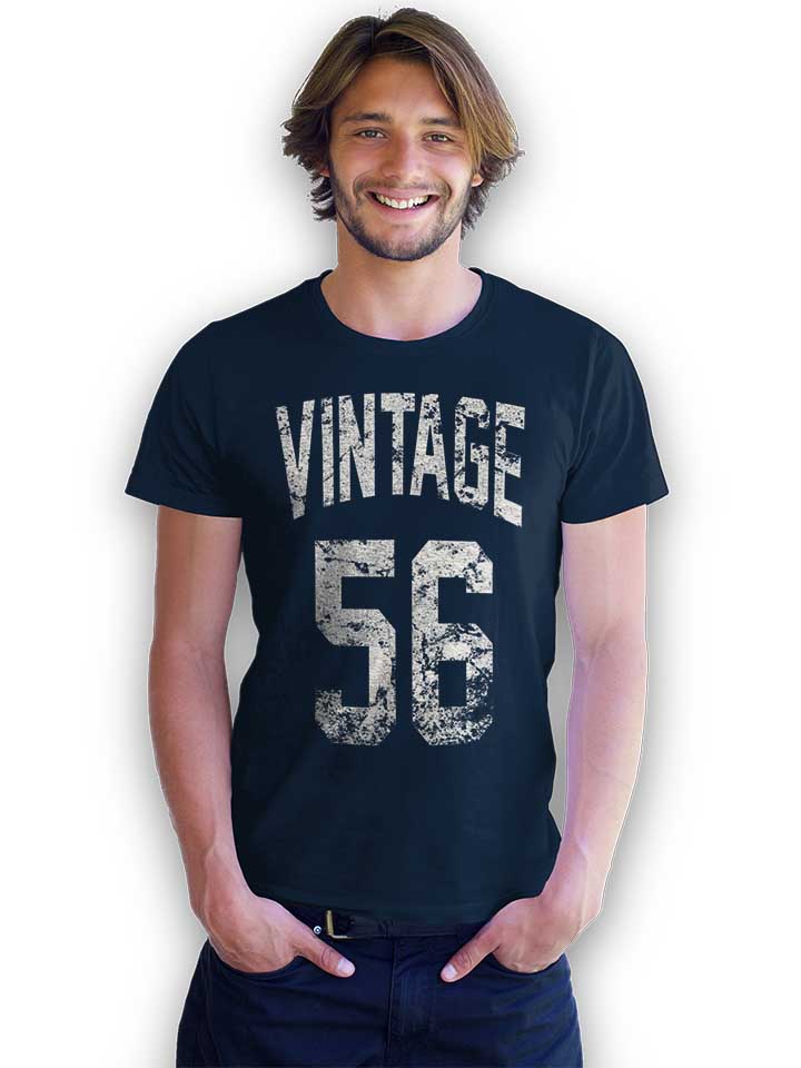 vintage-1956-t-shirt dunkelblau 2
