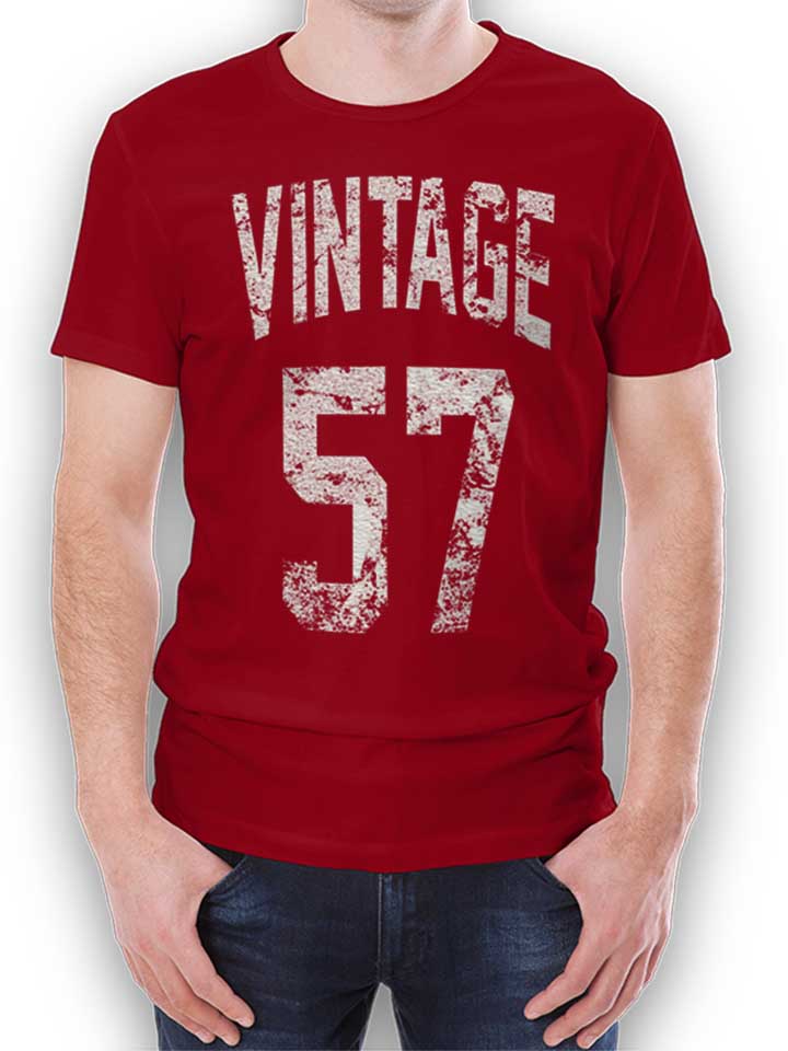 vintage-1957-t-shirt bordeaux 1