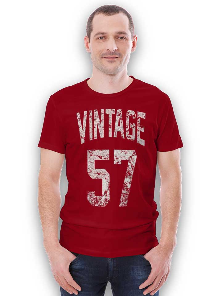 vintage-1957-t-shirt bordeaux 2