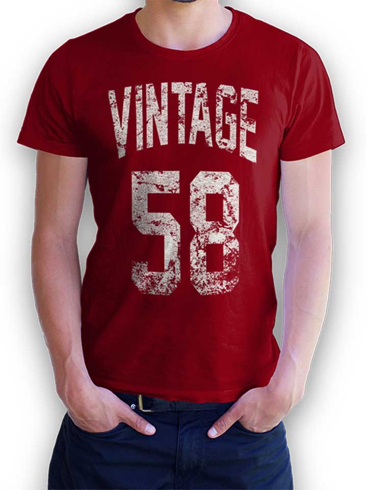 vintage-1958-t-shirt bordeaux 1