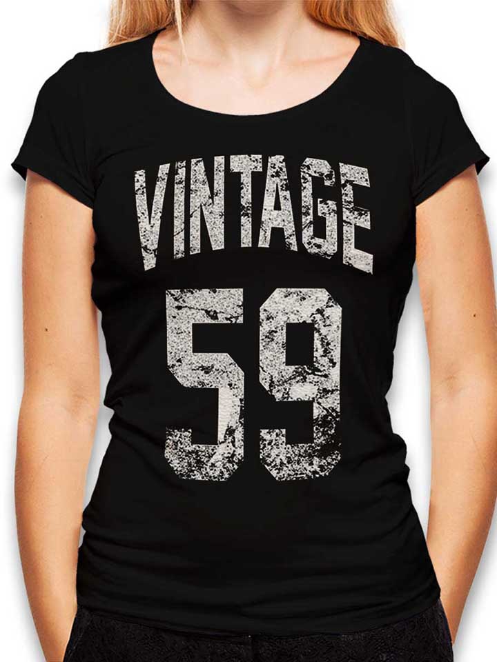 Vintage 1959 Damen T-Shirt schwarz L