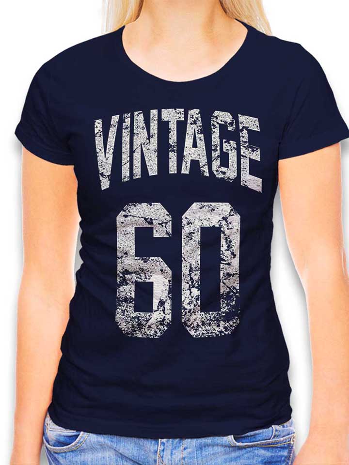 Vintage 1960 T-Shirt Donna blu-oltemare L