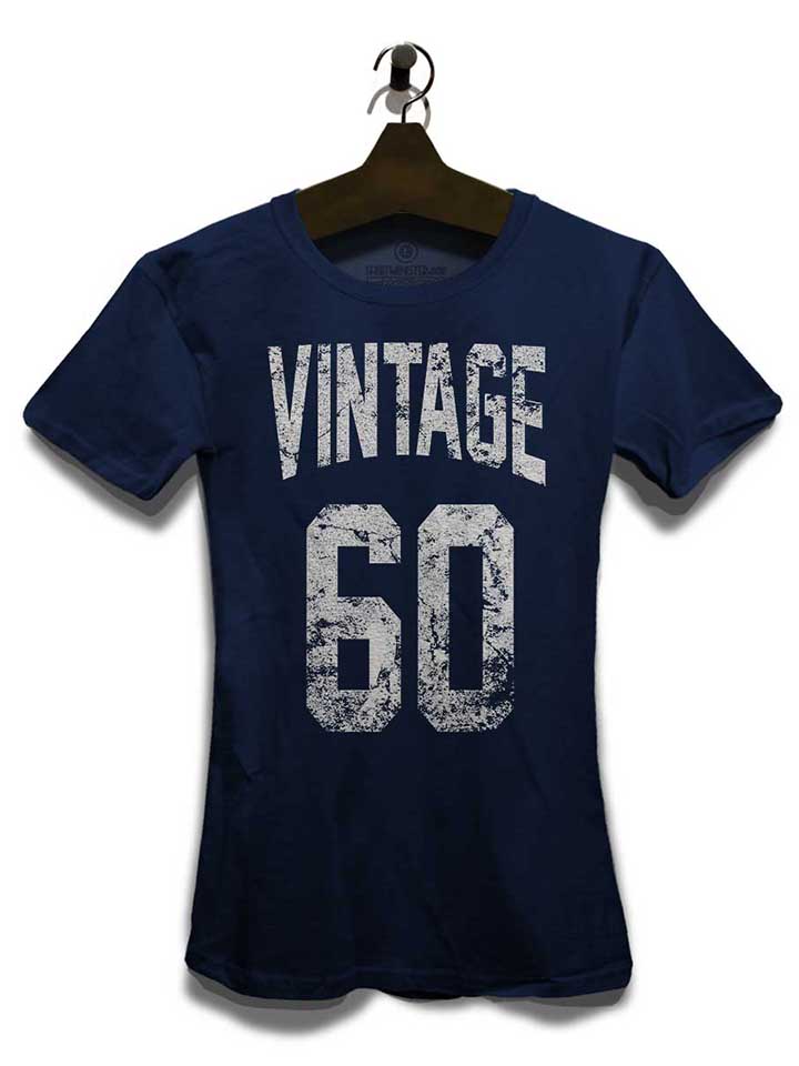 vintage-1960-damen-t-shirt dunkelblau 3