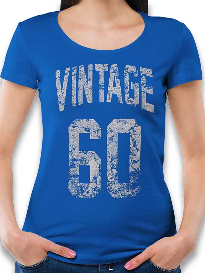 Vintage 1960 Damen T-Shirt royal L
