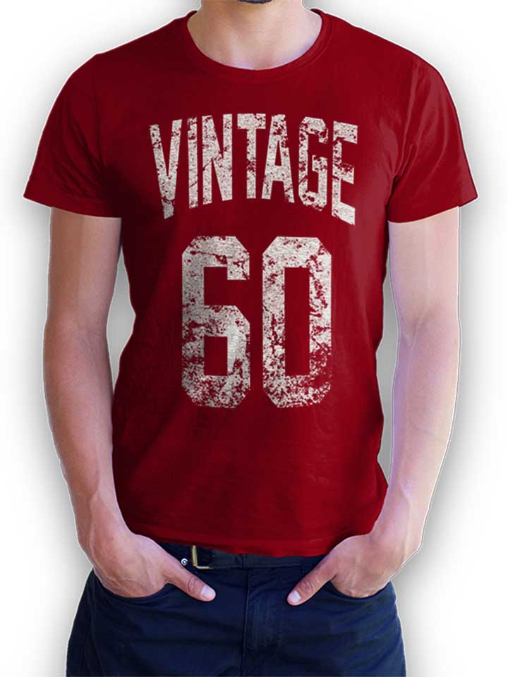 vintage-1960-t-shirt bordeaux 1