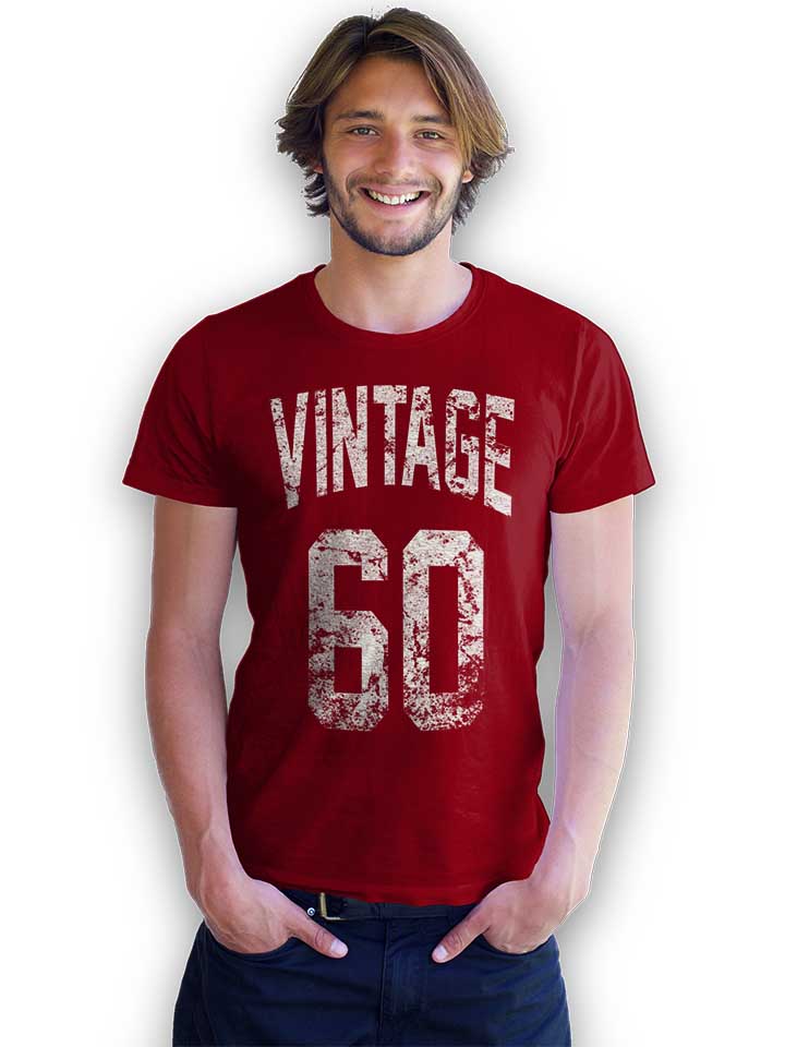 vintage-1960-t-shirt bordeaux 2