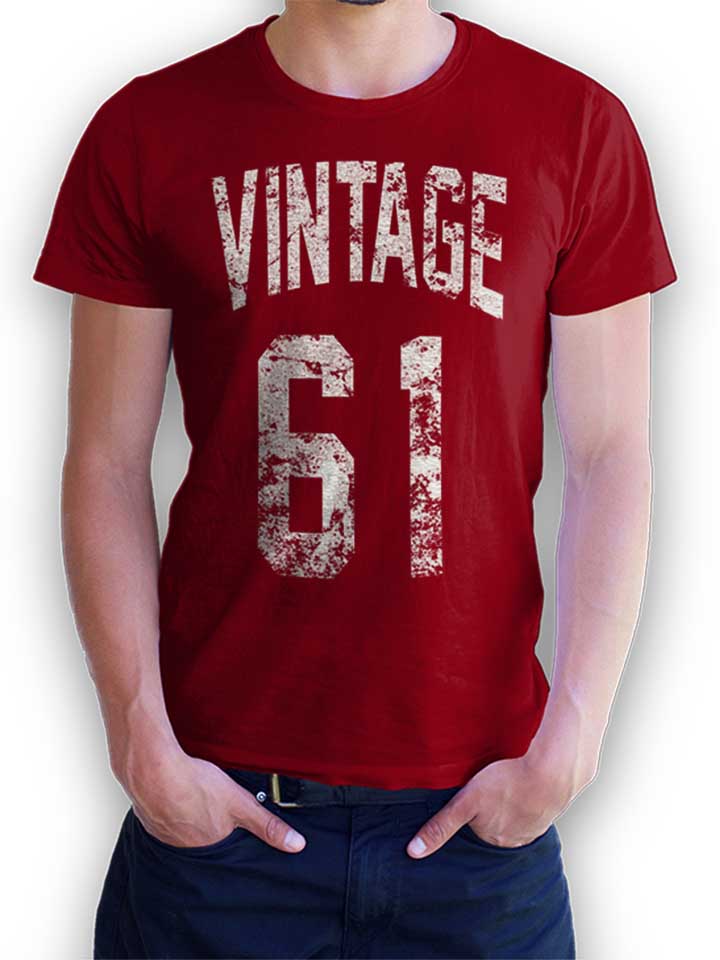 vintage-1961-t-shirt bordeaux 1