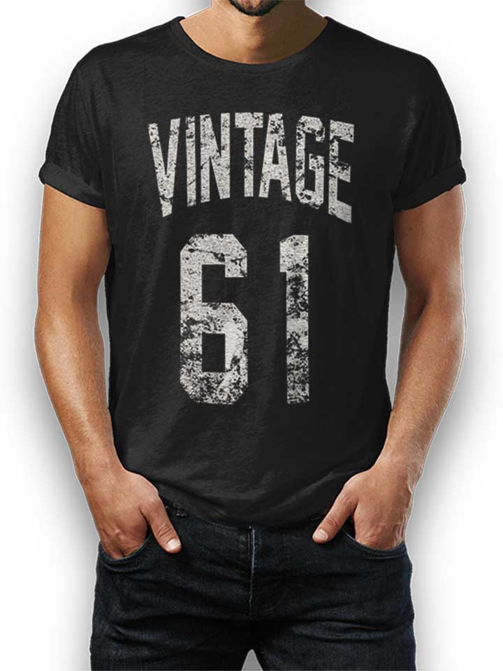 Vintage 1961 Kinder T-Shirt schwarz 110 / 116