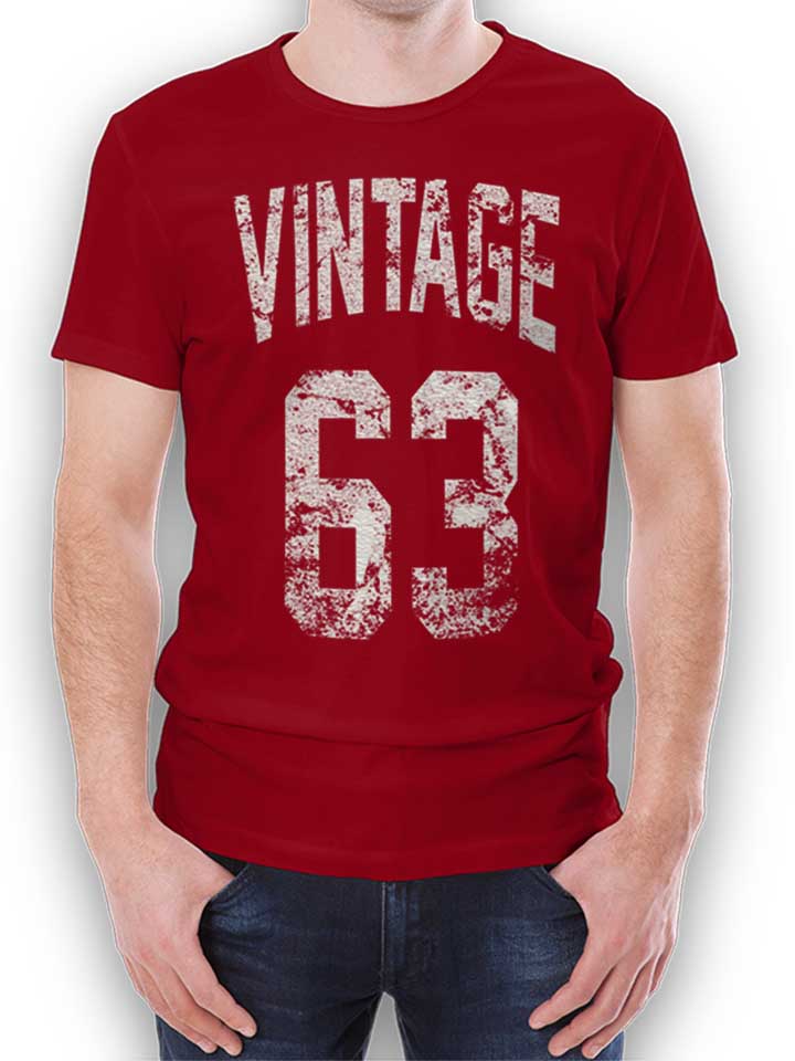 Vintage 1963 T-Shirt bordeaux L