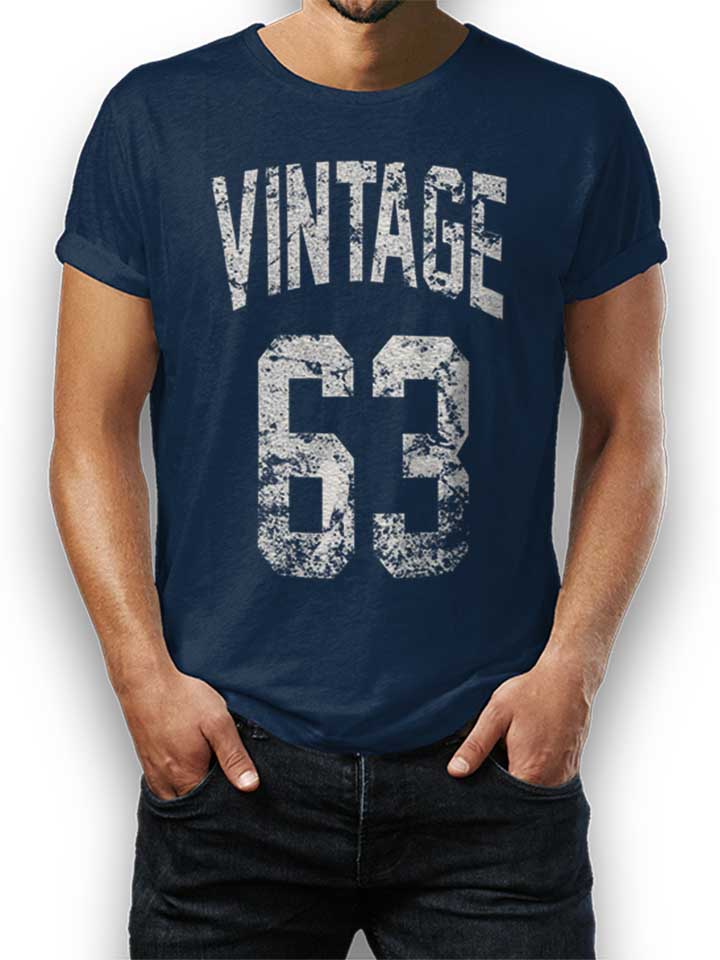Vintage 1963 T-Shirt dunkelblau L