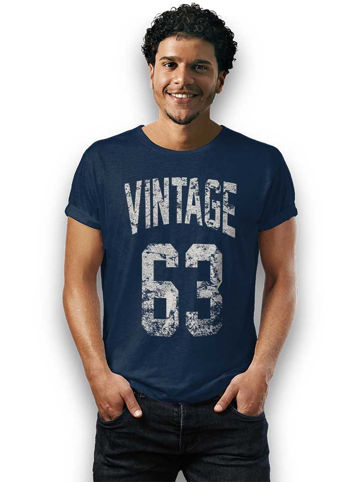 vintage-1963-t-shirt dunkelblau 2
