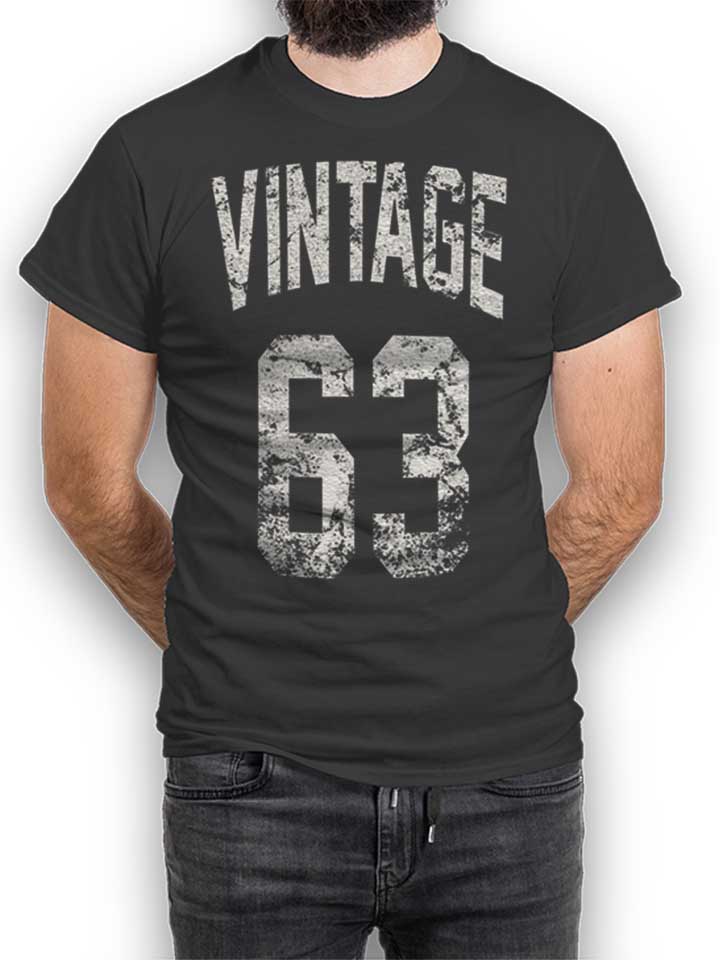 Vintage 1963 T-Shirt dunkelgrau L