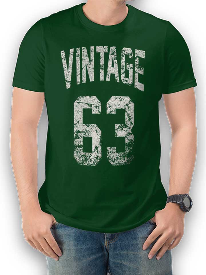 Vintage 1963 T-Shirt dunkelgruen L