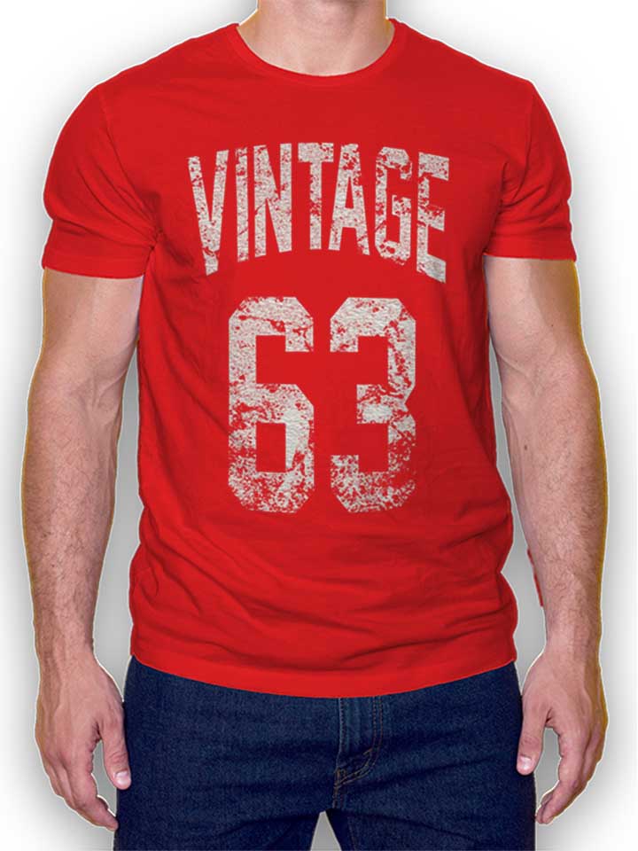 Vintage 1963 Camiseta rojo L