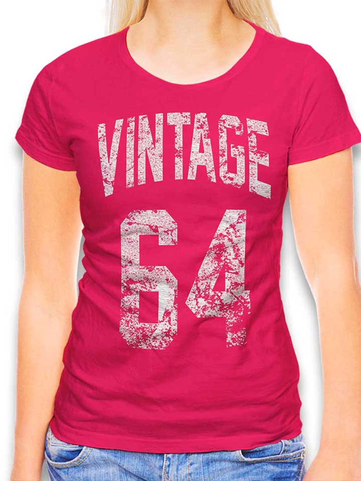 Vintage 1964 Camiseta Mujer fucsia L