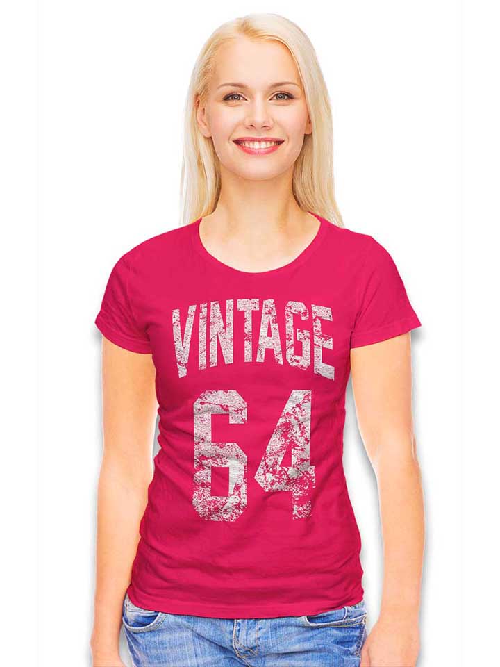 vintage-1964-damen-t-shirt fuchsia 2