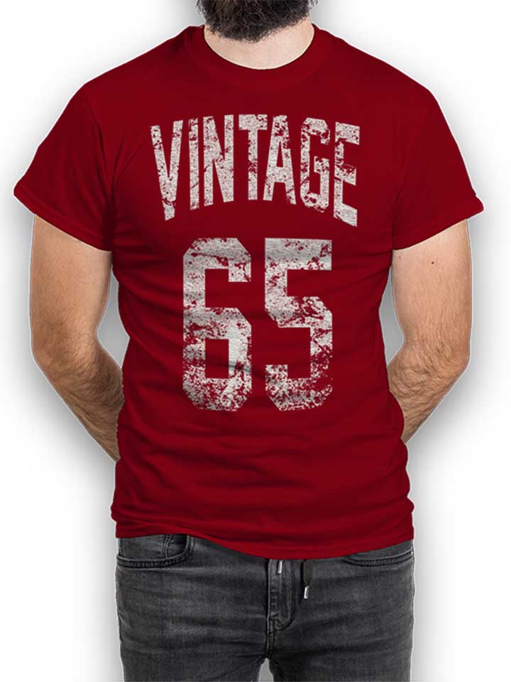 vintage-1965-t-shirt bordeaux 1