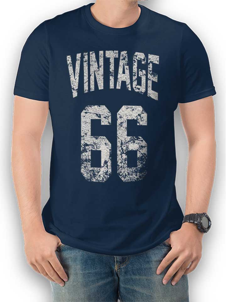 vintage-1966-t-shirt dunkelblau 1