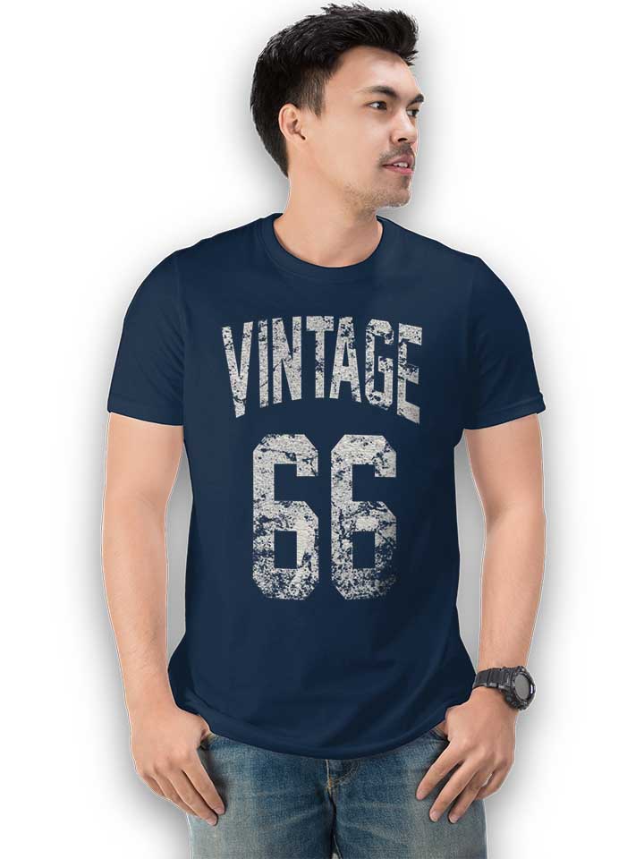 vintage-1966-t-shirt dunkelblau 2