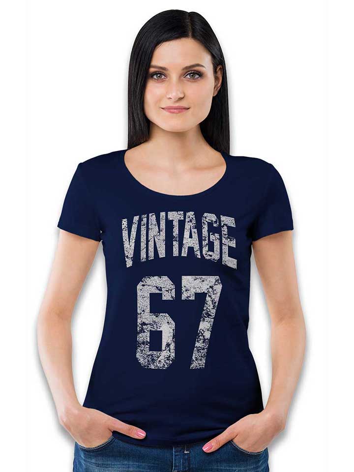 vintage-1967-damen-t-shirt dunkelblau 2