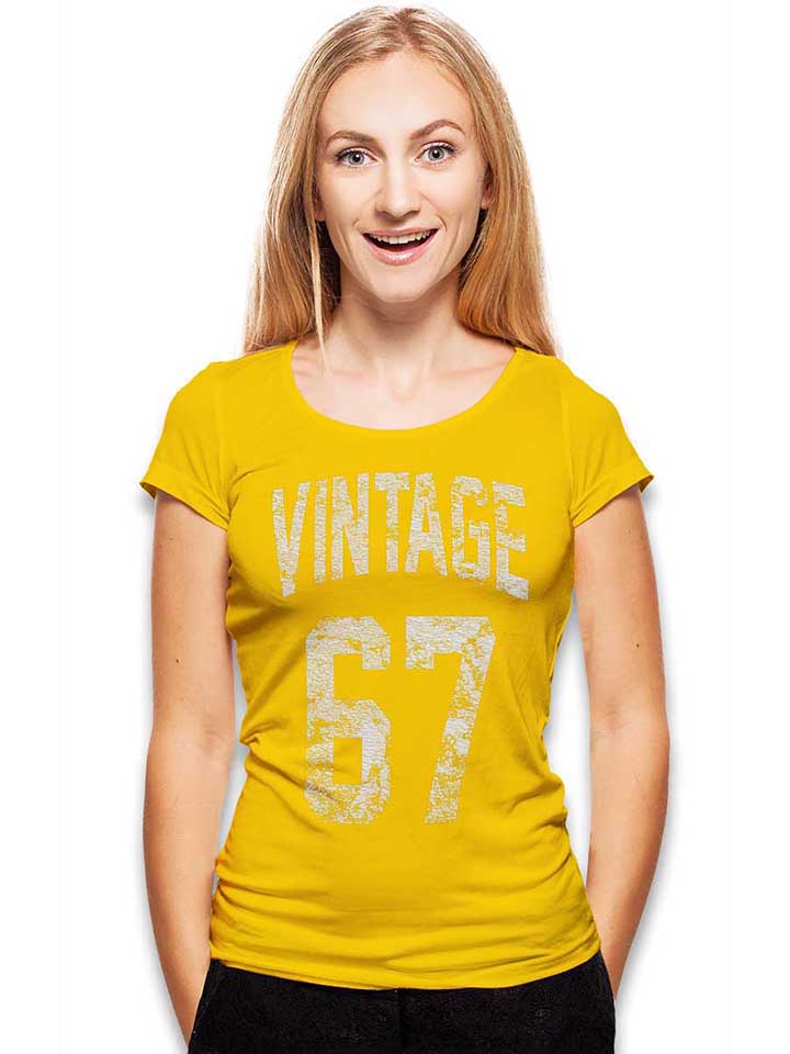 vintage-1967-damen-t-shirt gelb 2