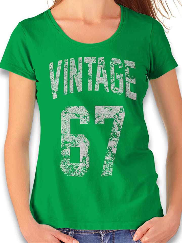 vintage-1967-damen-t-shirt gruen 1