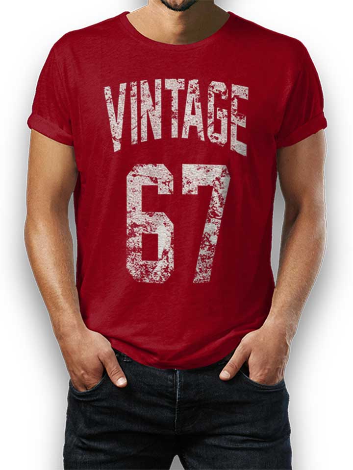 Vintage 1967 T-Shirt bordeaux L