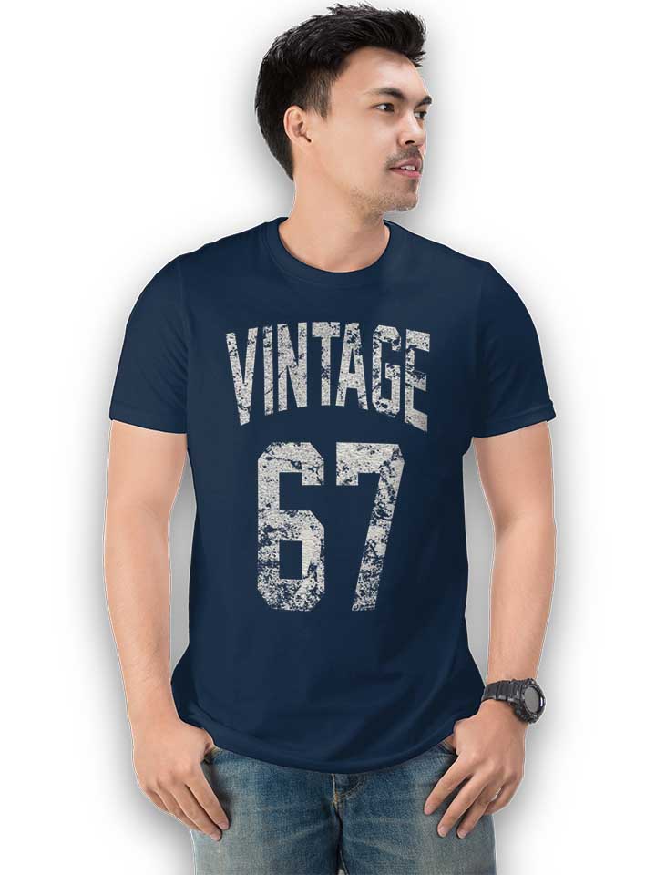 vintage-1967-t-shirt dunkelblau 2
