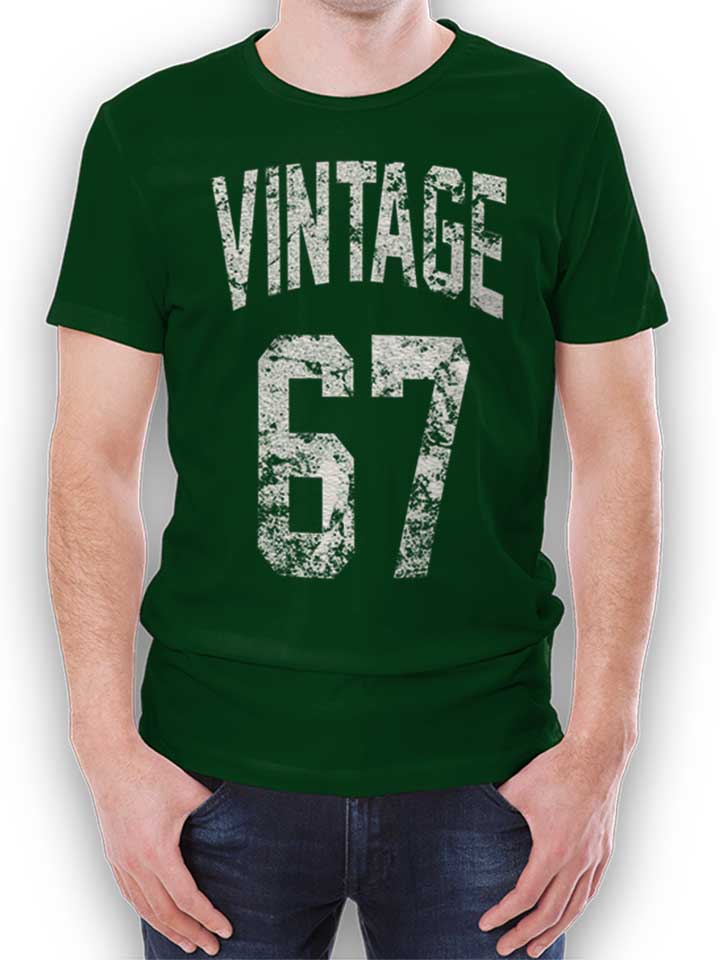 Vintage 1967 T-Shirt dunkelgruen L