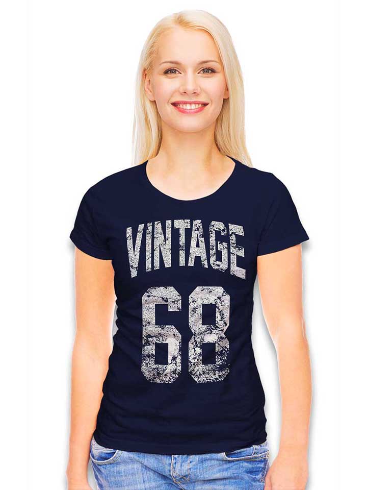 vintage-1968-damen-t-shirt dunkelblau 2