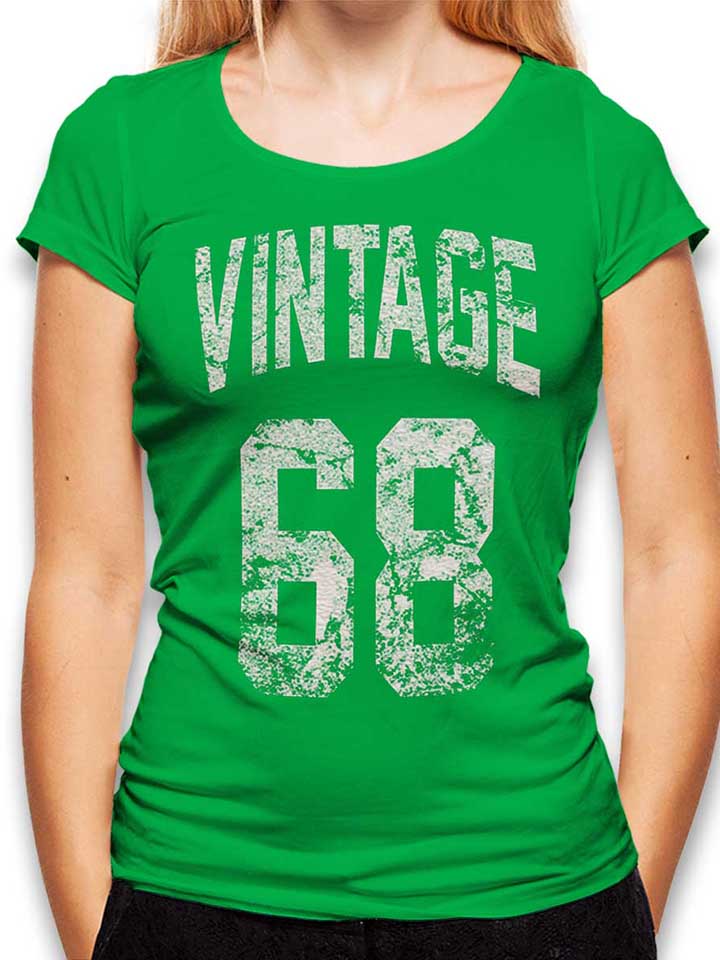 Vintage 1968 Camiseta Mujer verde L