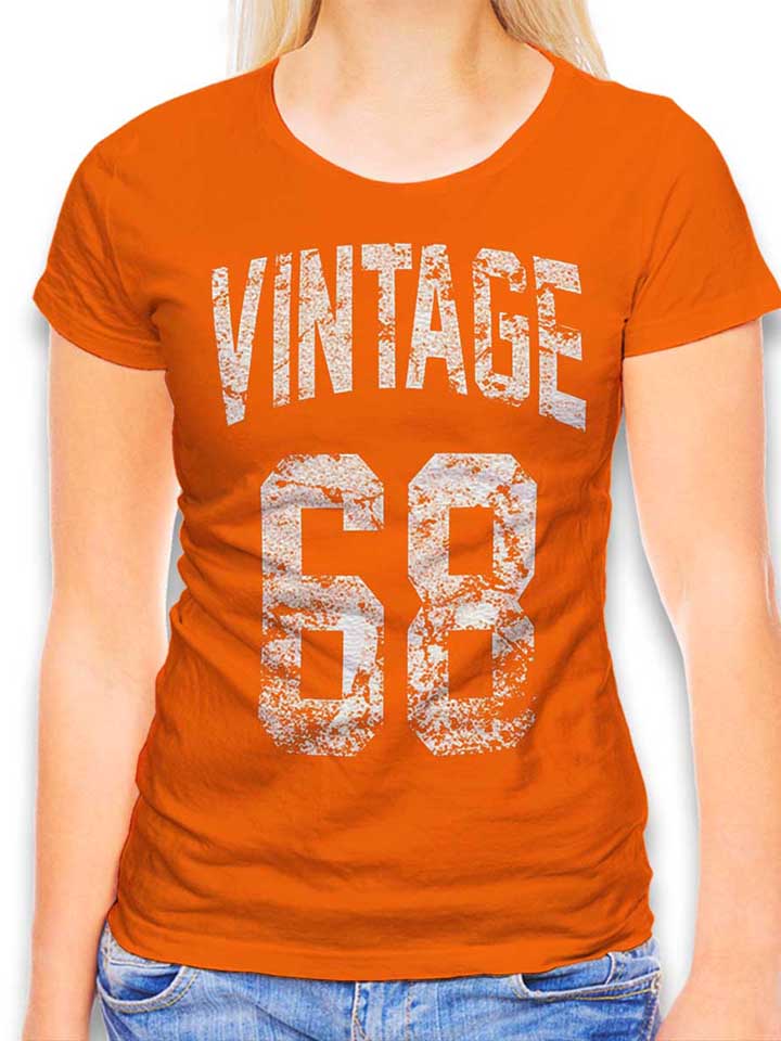 vintage-1968-damen-t-shirt orange 1