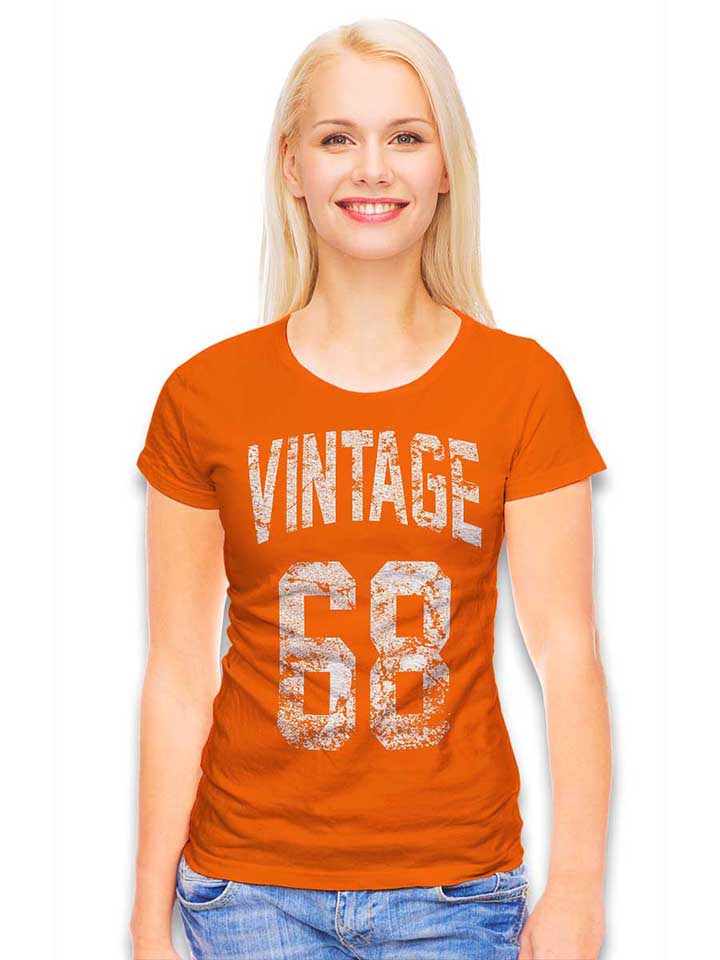 vintage-1968-damen-t-shirt orange 2