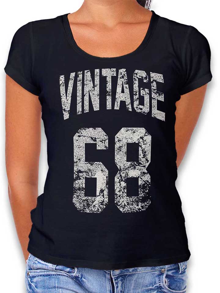 Vintage 1968 Damen T-Shirt schwarz L