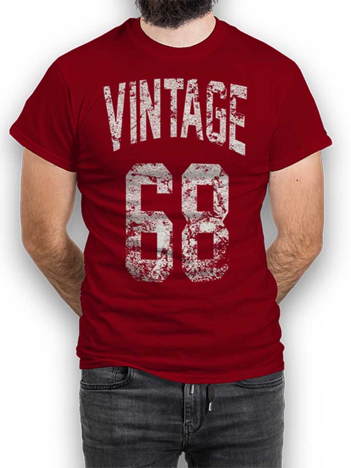 Vintage 1968 T-Shirt bordeaux L