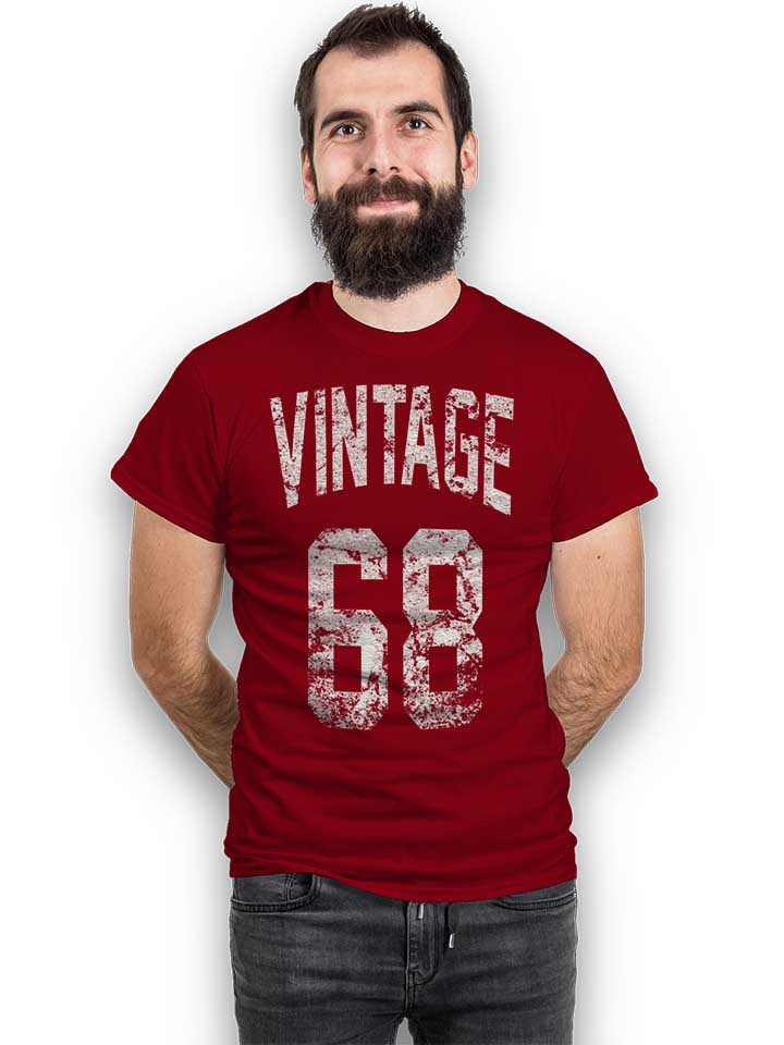 vintage-1968-t-shirt bordeaux 2