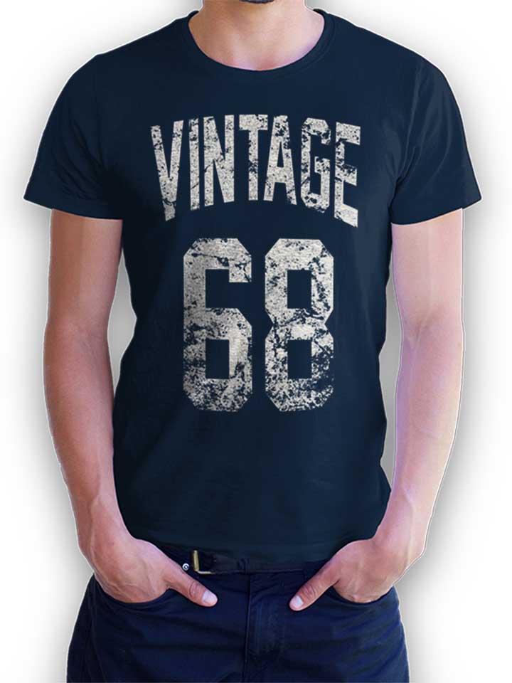 Vintage 1968 T-Shirt dunkelblau L