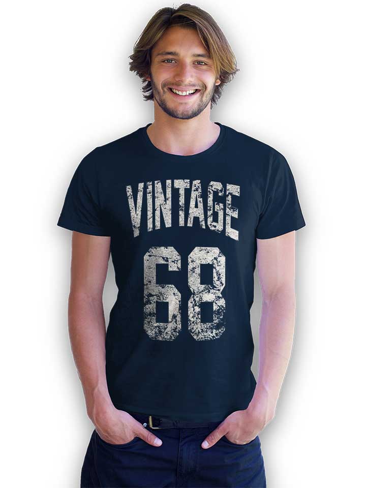 vintage-1968-t-shirt dunkelblau 2