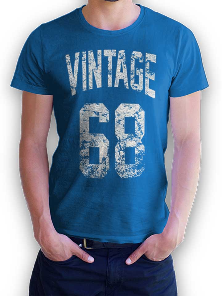 Vintage 1968 Camiseta azul-real L