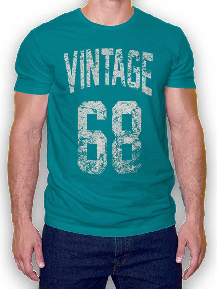 Vintage 1968 T-Shirt turquoise L