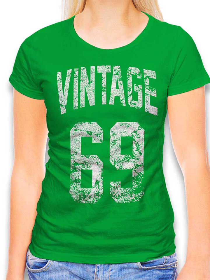 Vintage 1969 Damen T-Shirt gruen L
