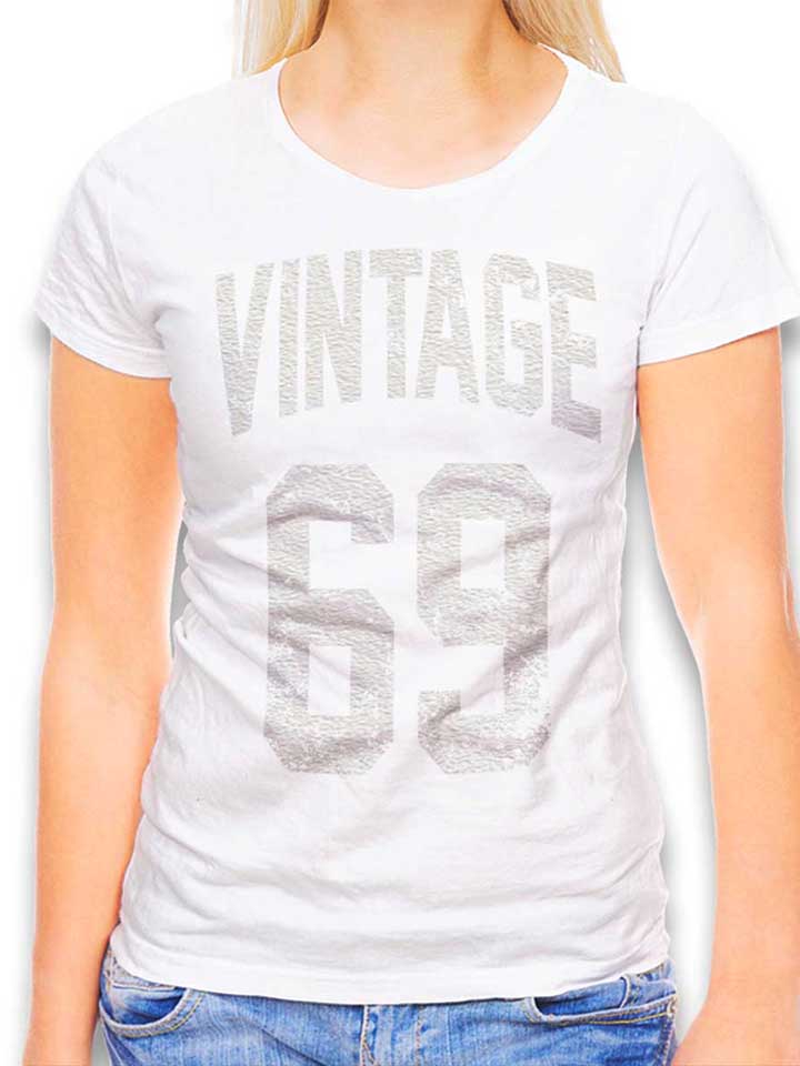 Vintage 1969 Damen T-Shirt weiss L