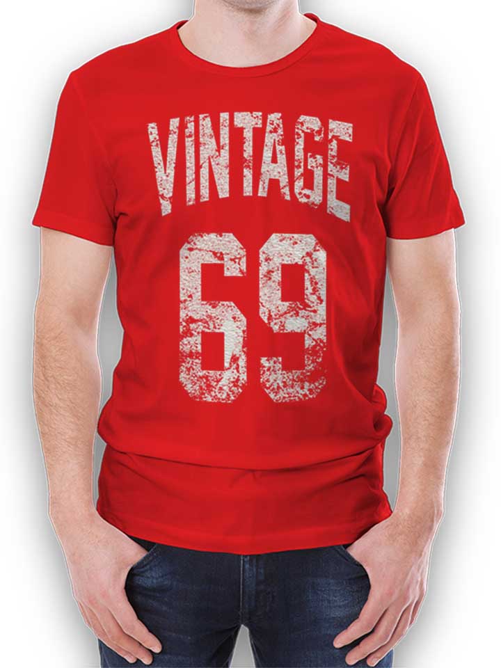 Vintage 1969 Camiseta rojo L