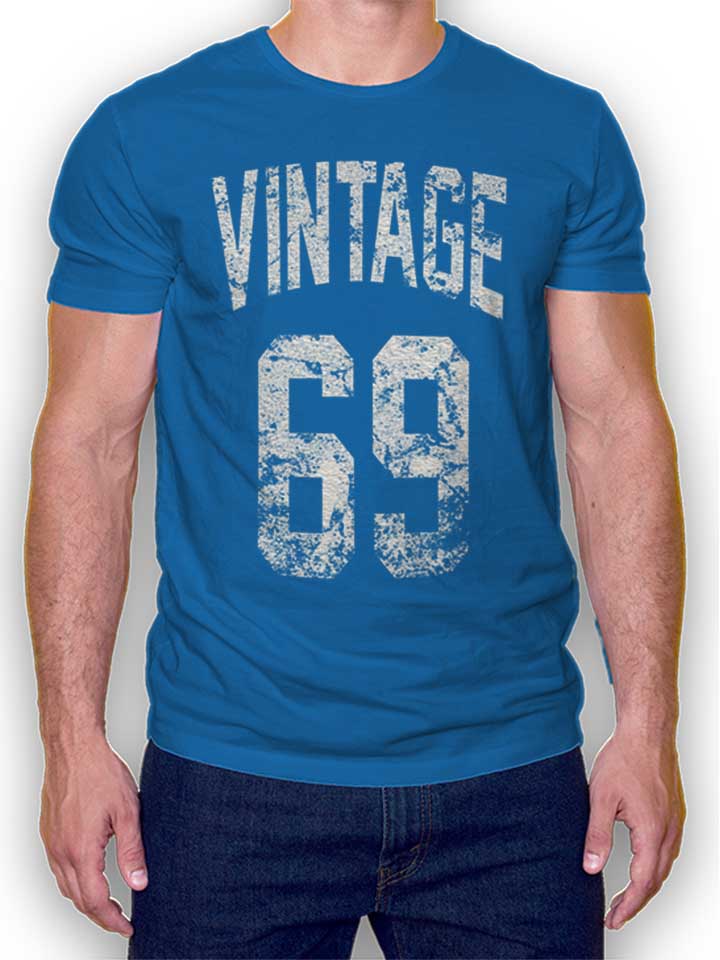 Vintage 1969 T-Shirt bleu-roi L
