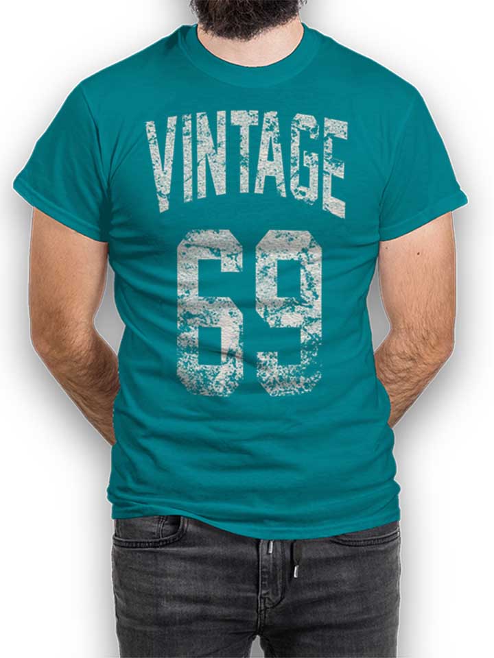 Vintage 1969 T-Shirt turquoise L