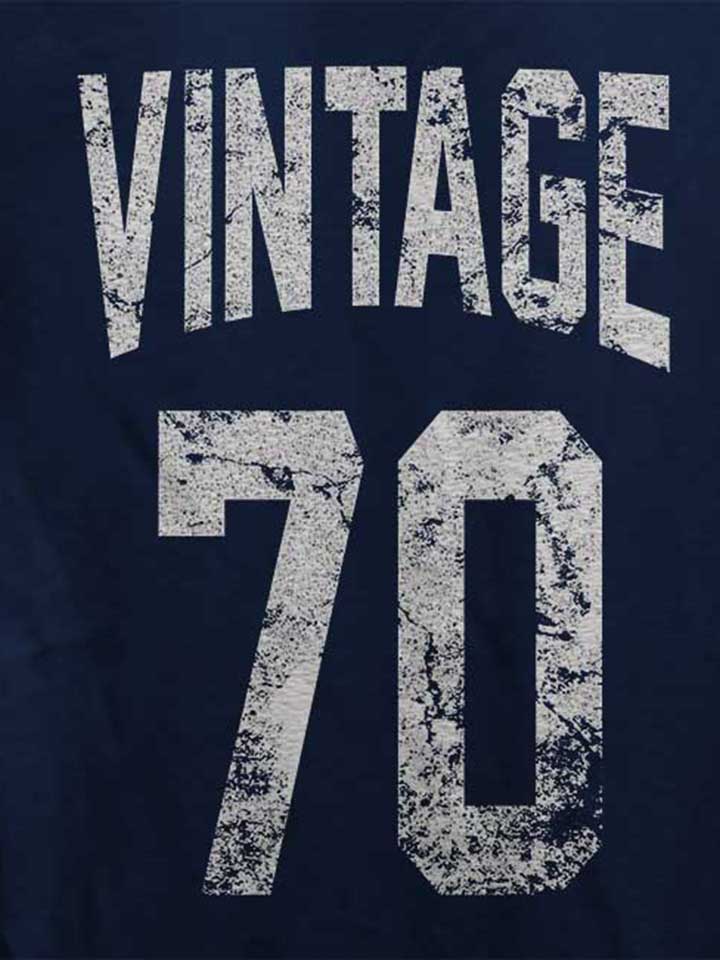 vintage-1970-damen-t-shirt dunkelblau 4