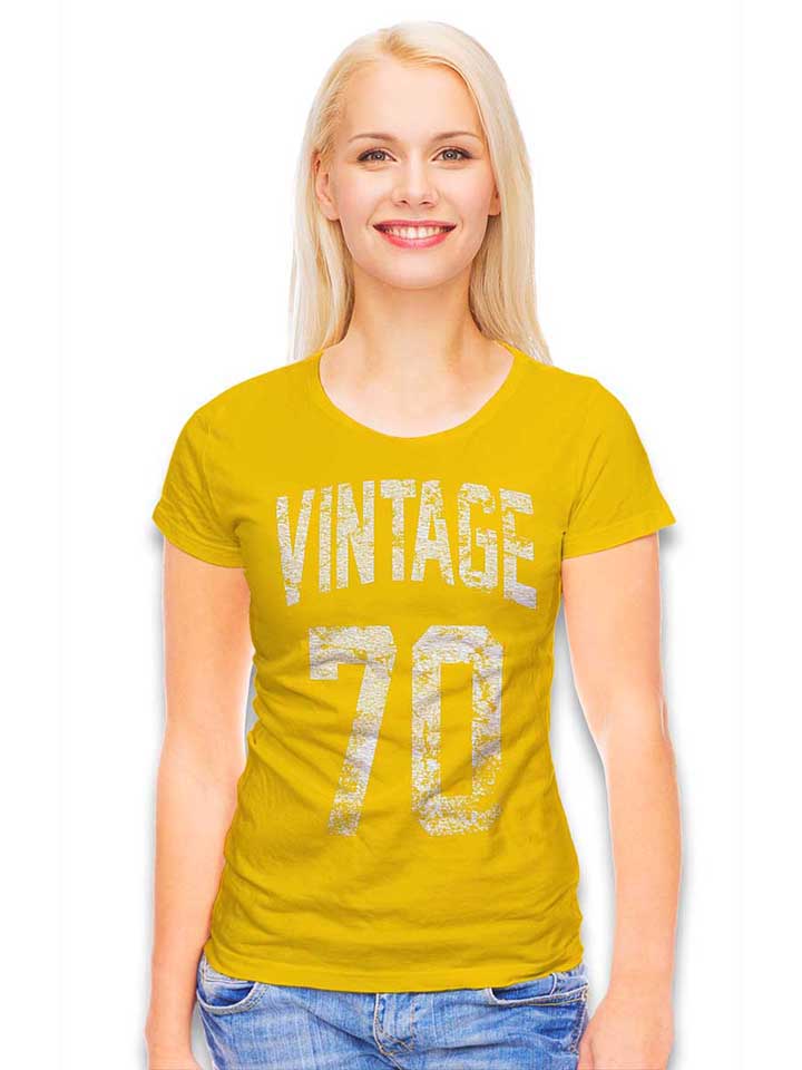 vintage-1970-damen-t-shirt gelb 2