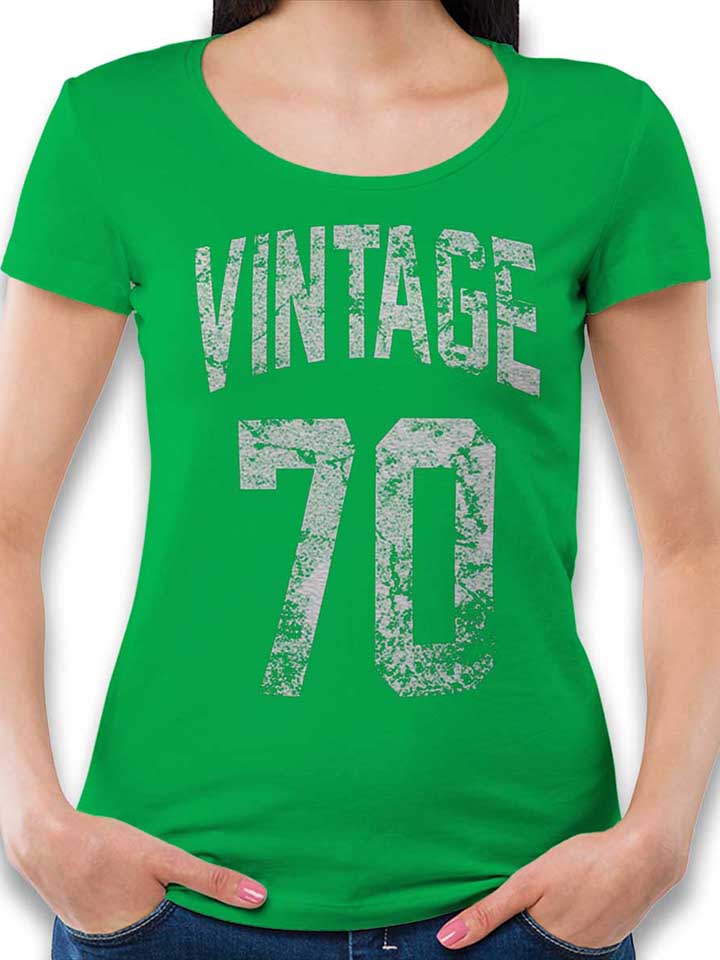 vintage-1970-damen-t-shirt gruen 1